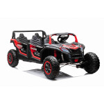 Elektrické autíčko Buggy ATV Racing UTV2000 Štvormiestne!!! Červená - 4 X 150W - 24V14Ah + 24V14Ah grátis 